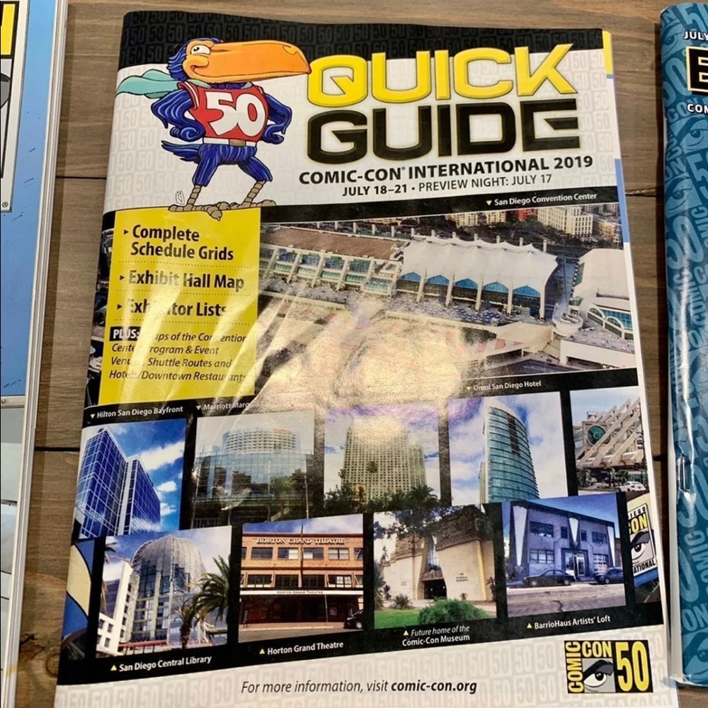 Comic-Con - 50th, conference quick guide 2019 -collector item